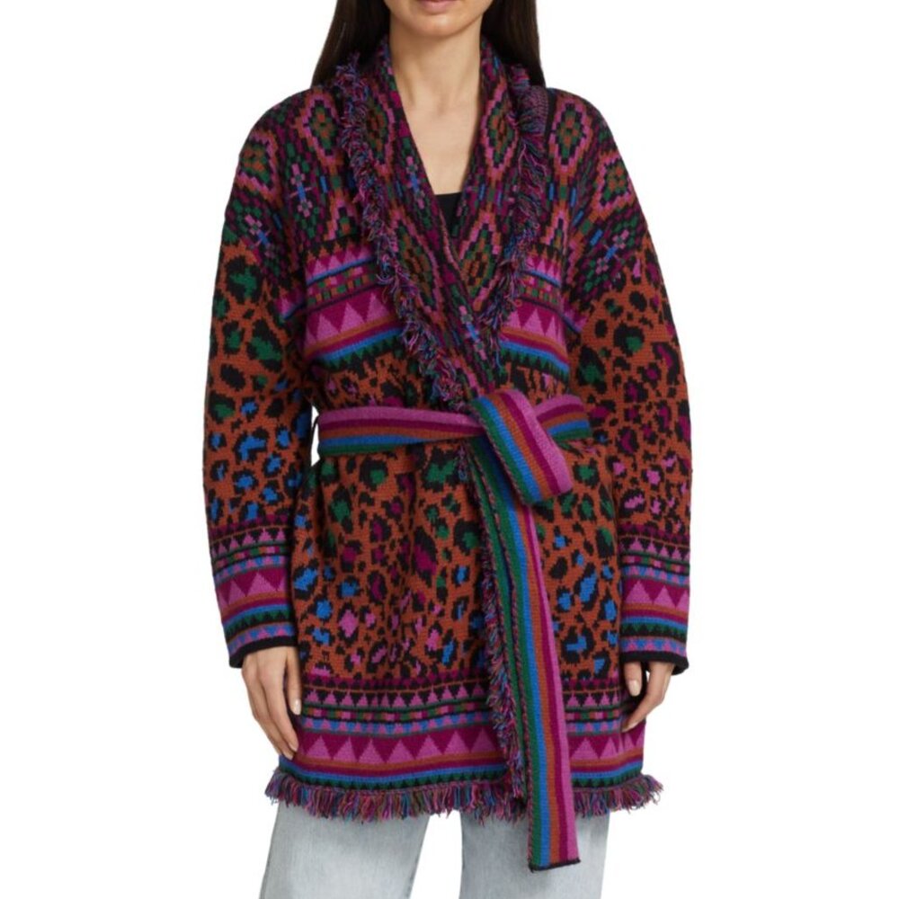 FARM RIO Cardigan Sweater Size Small NWT Ainika Tapestry Long Sleeve Colorful